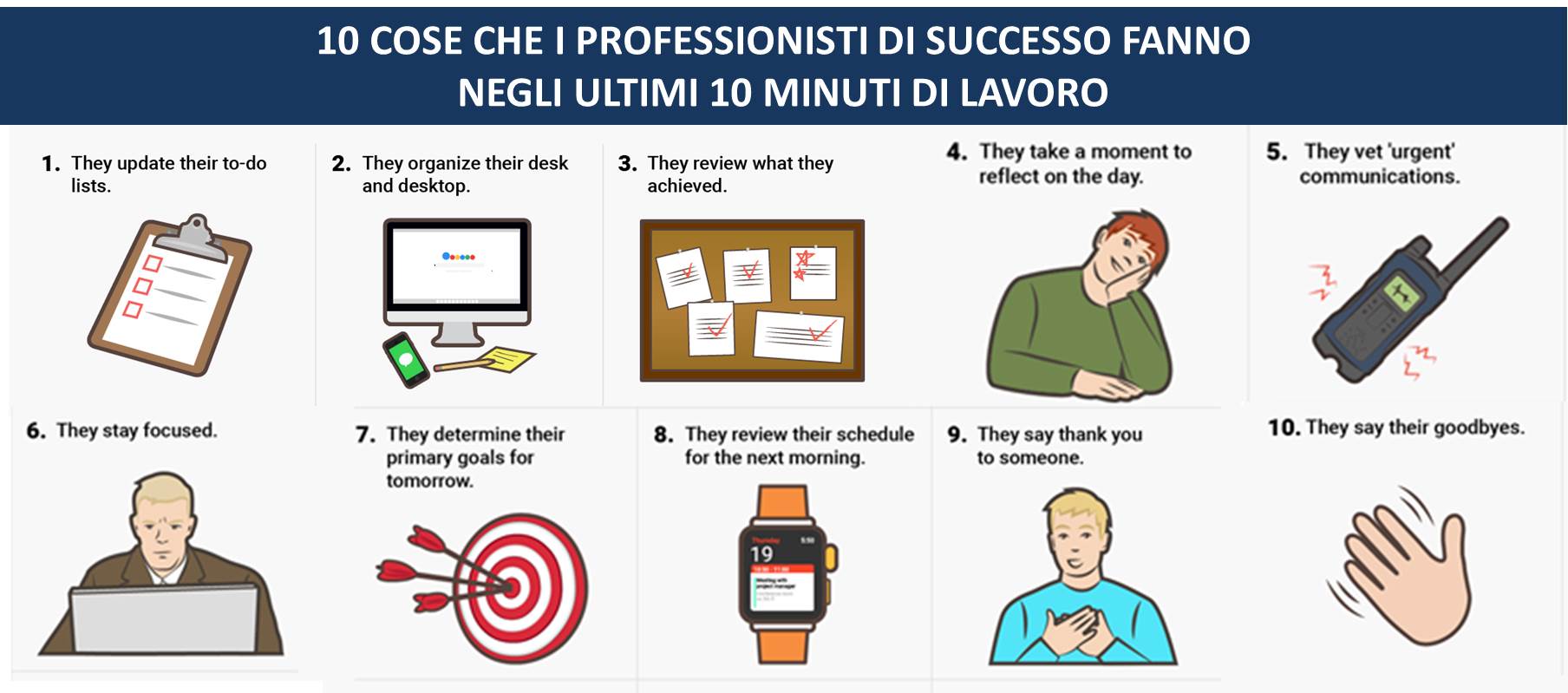 10 ROUTINE DEI PROFESSIONISTI NEGLI ULTIMI 10 MINUTI DI LAVORO